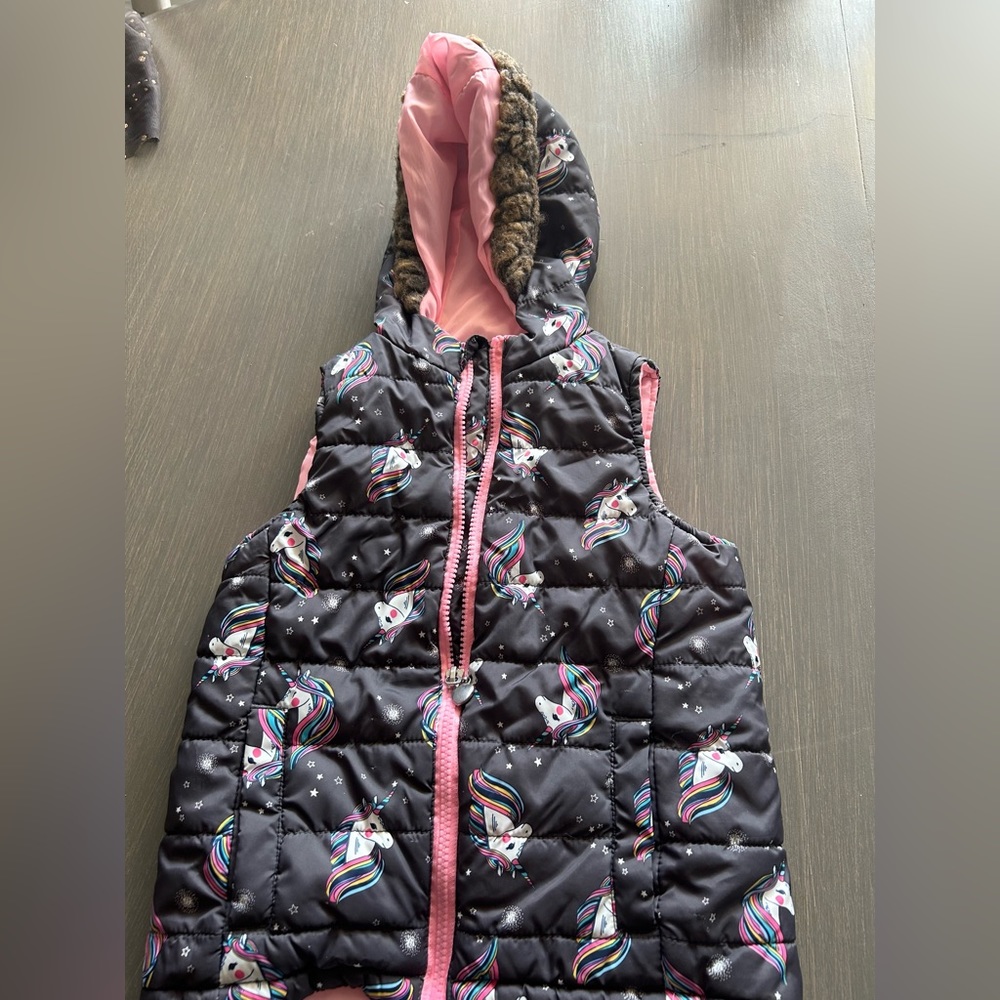 Unicorn Jacket Vest Size 5 For Girls